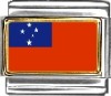Samoa Flag Italian Charm