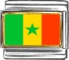 Senegal Flag Italian Charm