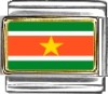 Suriname Flag Italian Charm