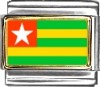 Togo Flag Italian Charm