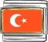 Turkey Flag Italian Charm