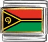 Vanuatu Flag Italian Charm