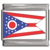Ohio Flag Italian Charm