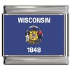 Wisconsin Flag Italian Charm
