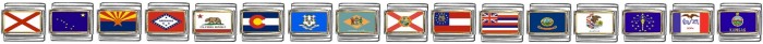 A Bunch of Photo State Flag Italian Charms