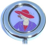 Lady in Red Hat Purse Hanger