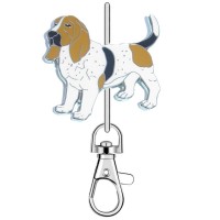 KK2312 Basset Hound Dog Standing Purse Key Chain