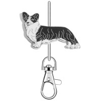 KK2327 Corgi Dog Standing Purse Key Chain
