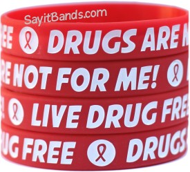 Red Ribbon Week Drugs are not for me Wristbands