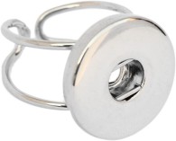GA302 Open Adjustable Snap Charm Ring