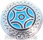 GS302 Stardust Blue And Silver Snap Charm
