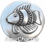 GS325 Silver Fish Snap Charm