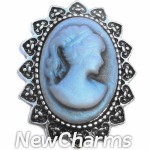 GS502 Fancy Blue Cameo Snap Charm