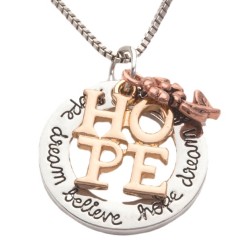 N06 Hope Dream Believe Stamped Necklace
