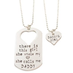 N20 Stole My Heart Calls Me Daddy Stamped Necklace