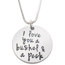 N28 Love You a Bushel and a Peck Stamped Necklace