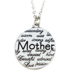 N36 Mother Attributes Stamped Necklace