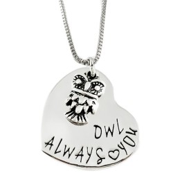 N38 Owl Always Love You Stamped Necklace
