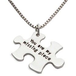 N45 My Missing Piece Stamped Necklace