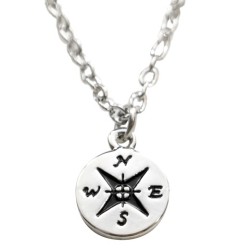 N46 Compass Stamped Necklace