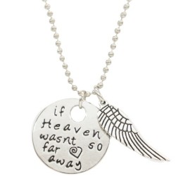 N51 Heaven So Far Away Stamped Necklace