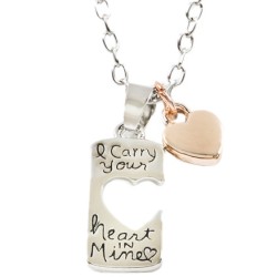 N58 I Carry Your Heart in Mine Stamped Necklace 