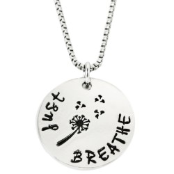 N62 Just Breathe Stamped Necklace