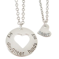 N64 Daughter Holds My Heart Stamped Necklace