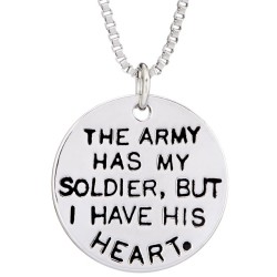 N71 Soldier I Have His Heart Stamped Necklace