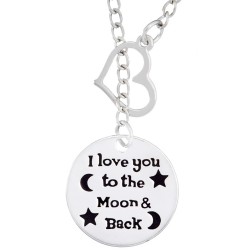 N78 To The Moon And Back Stamped Necklace 