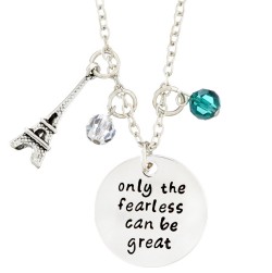 N87 Only Fearless Great Stamped Necklace 
