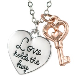 N98 Love Holds the Key Stamped Necklace