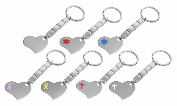 Heart Italian Charm Keychains on Sale