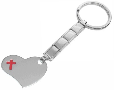 Keychain Red Cross on Heart