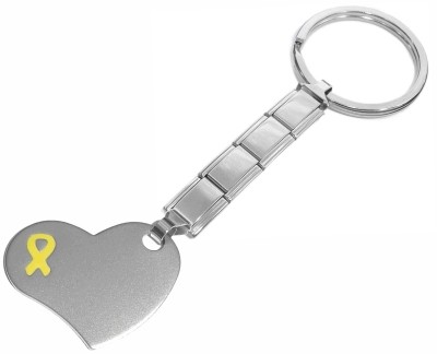Keychain Yellow Ribbon on Heart