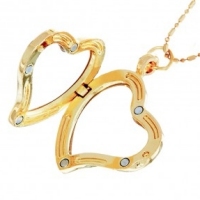 gold curvy heart locket