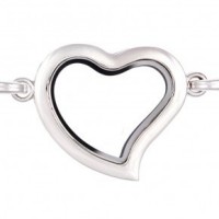 AS94bracelet Curvy Heart Locket with Bracelet