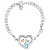 full AS94bracelet Curvy Heart Locket with Bracelet